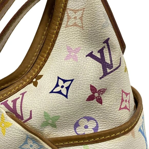 Auth LOUIS VUITTON Chrissie MM M40311 Blanc Monogram Multicolore SP2100 - Picture 12 of 16